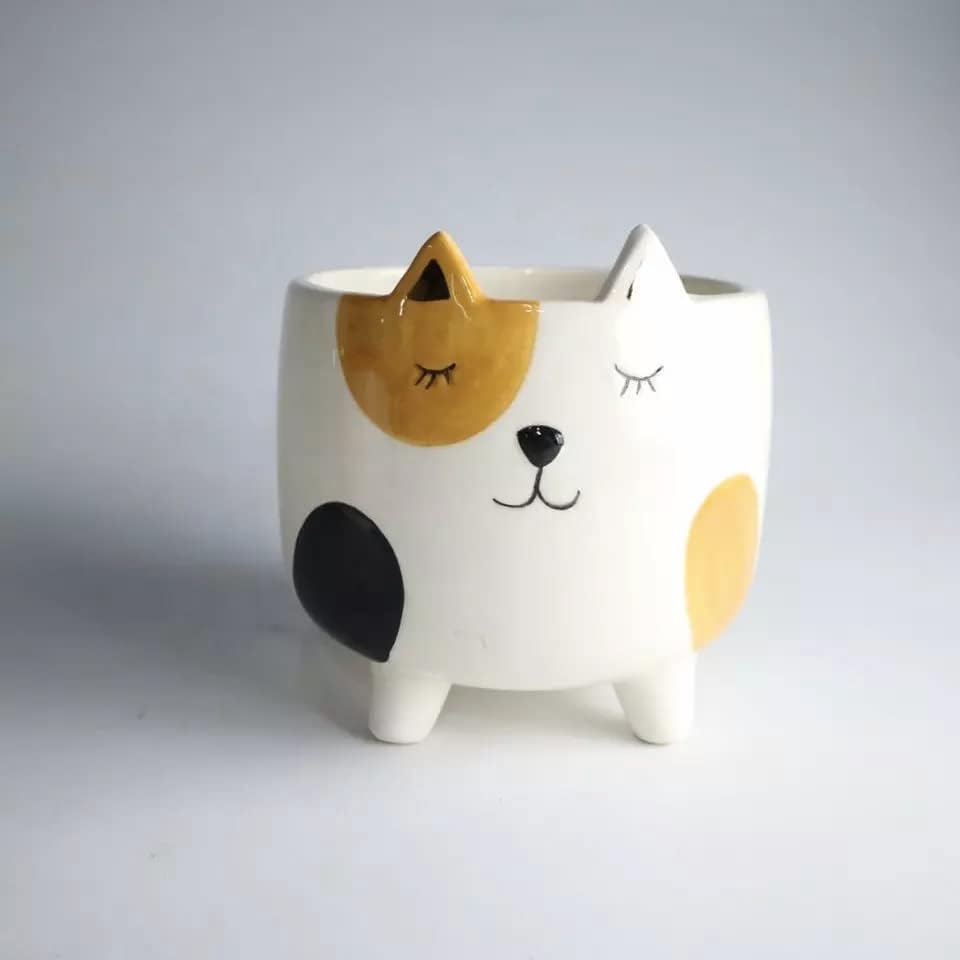 Cat Planter Pot | Indoor Planter for Plants | Cat Lover and Gardening Gift | Animal Succulent Planter | Gifts for Women