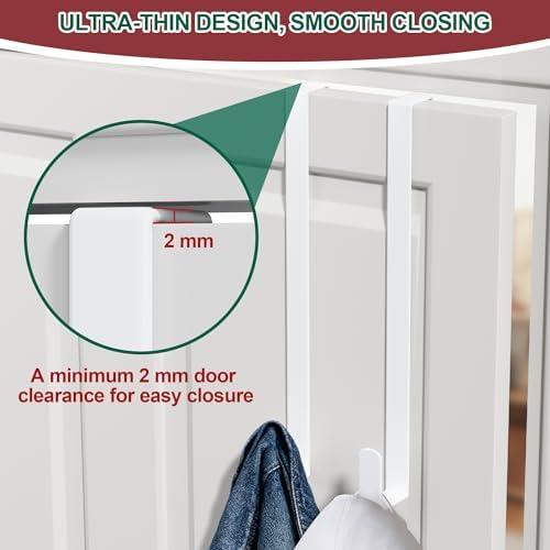 15" Reversible Wreath Hanger for Front Door, Fits Most Doors up to 1-3/4"