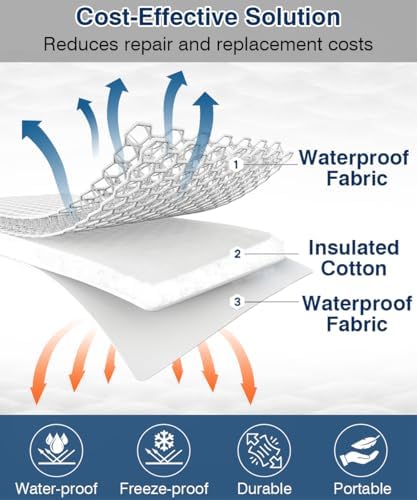 Enlarge Outdoor Faucet Cover for Winter Freeze Protection, 13” W x 30" H Hose Bib Covers Socks for Garden Lawn Faucets & Yard Hydrant, Reusable Long Insulated Spigot Cover, Black, 1 Pack
