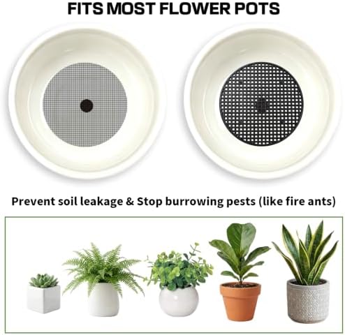 100 Mesh Screen for Planter Pots, Pot Grid Mats Pads, Plant Drainage Insert
