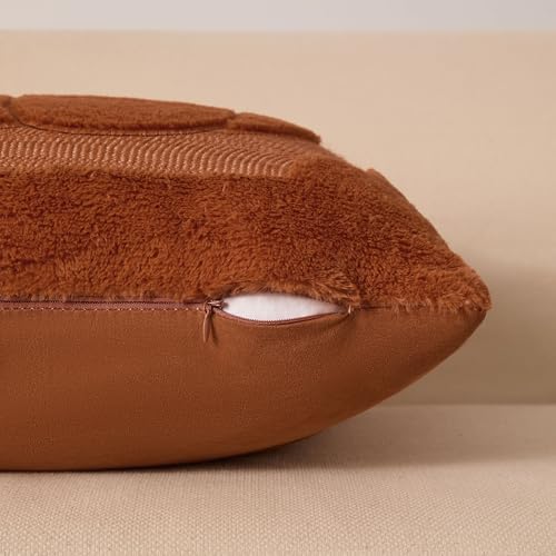 Allorry Fall Pillow Covers 18x18 Rust Pumpkin Leaves Home Decor PT021C18
