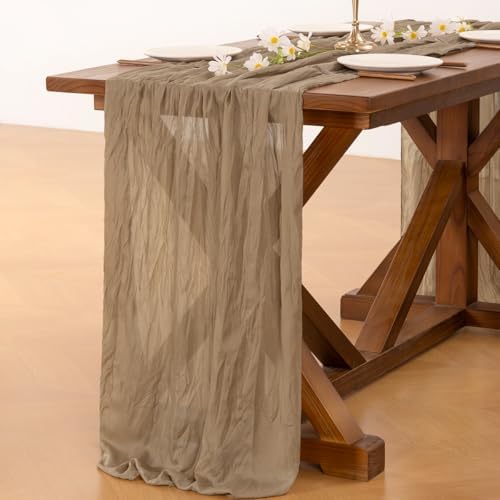 Cheesecloth Table Runner Fall Boho Wedding Birthday Party Home Decor