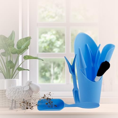 5 Pcs Mini Garden Tool Set Hand Tools Succulent Tools Transplanting Tools Set Succulent Care Plastic Kit Bonsai Potting Soil Indoor for Succulent Miniature Plant Gardening for Flower Planting