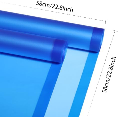DEWJDFSC 20 Sheets Flower Bouquet Wrapping Paper Floral Korean Blue-4