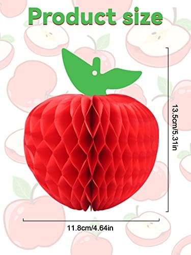 10 Packs Honeycomb Tissue Paper Apple Kalolary Back to School Hanging Apple