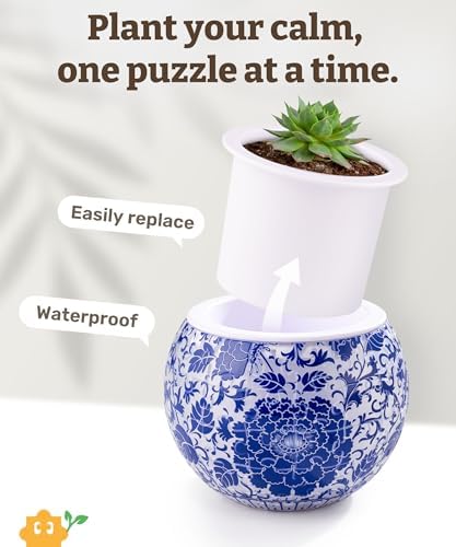 PieceRelax Unique 3D Puzzle Planter - 80 Plastic Pieces [K1101]