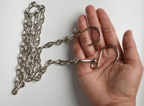 Chain for Hanging Plants,35 Inch Silver Hanging Chain(Silver, 35 Inch-2PCS)