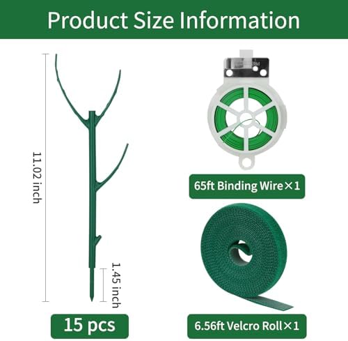15 Pack Monstera Plant Support, Stackable Plant Supports for Indoor Plants, Pothos Plant Climber Pole, Adjustable Stakes for Indoor Plants Training & Vertical Growth Support Stakes