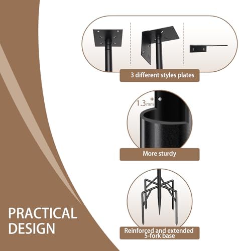 92" Bird Feeder Stand Heavy Duty 1" Outdoor Birdhouse Pole Mount