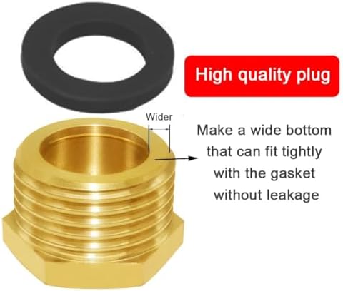 Joywayus 4PCS Brass 3/4"GHT Garden Hose Plugs Caps Kit