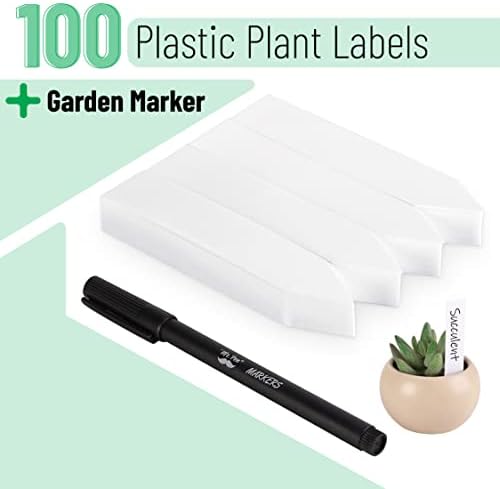 Mr. Pen- Plastic Plant Labels, 100 Pcs, 4“, White