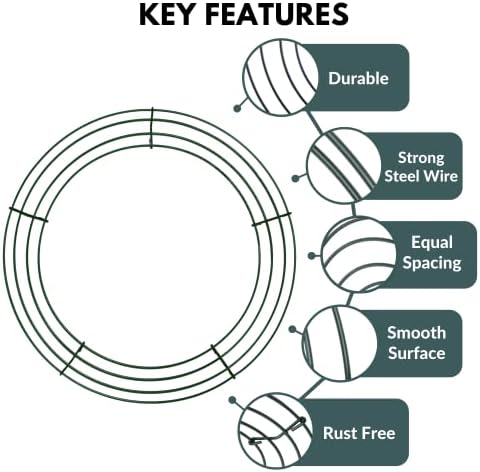 2-Pack 12 Inch Wire Wreath Frame, Round Metal Wreath Form