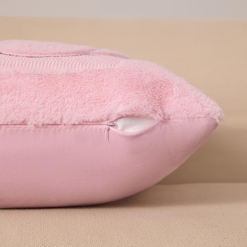 Allorry Fall Pillow Covers 18x18 2 Pack Pink Pumpkin Home Decor PT010H18