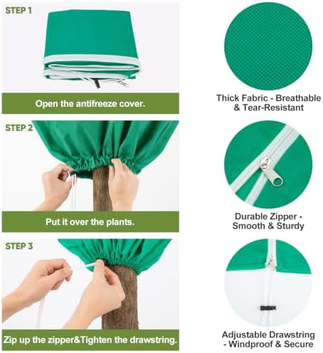 NONMON 4 Packs Plant Covers Freeze Protection 47.7" X 72"