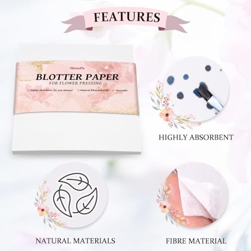 26 Sheets 9 x 9 inch Blotting Paper for Flower Press