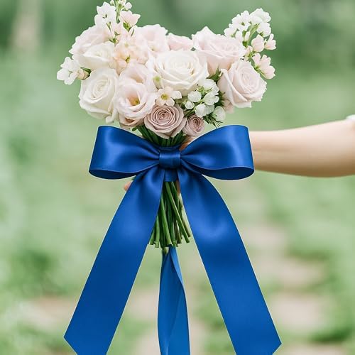 1 1/2 in 30 Yards Royal Blue Ribbon for Gift Wrapping Graduate Wedding