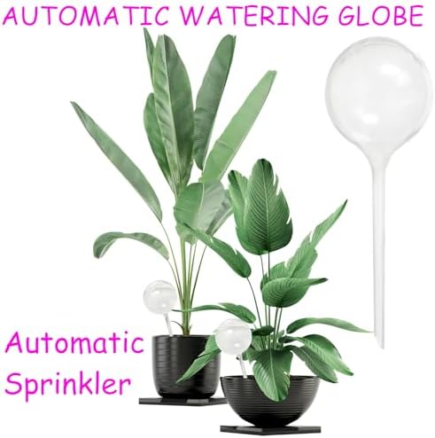 Jgalnim 10 PCS Large Clear Plastic Watering Globes,Plant Self-Watering Bulbs,Flower Automatic Water Device,Garden Waterer for Plant Indoor Outdoor Plants Flowers