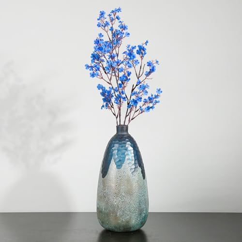 15 Pcs Fake Flowers, Real Touch Babys Breath Artificial Flowers, Blue