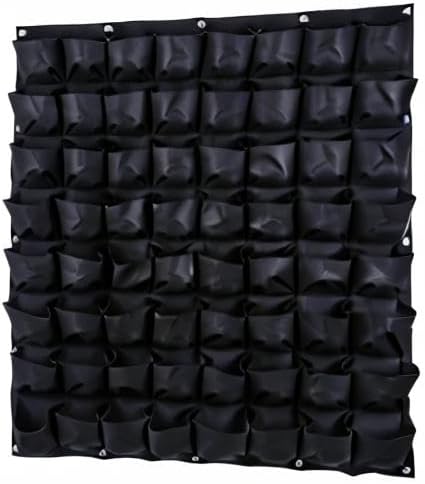 Ogrmar 64 Pockets Wall Planter Breathable Vertical Garden Planter Grow Bag | Plant Wall Hanging Pockets for herbs
