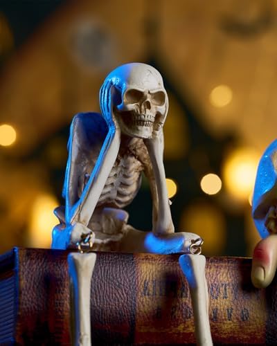 Halloween Mantel Decor, See Speak Hear No Evil Skeletons Resin Statues