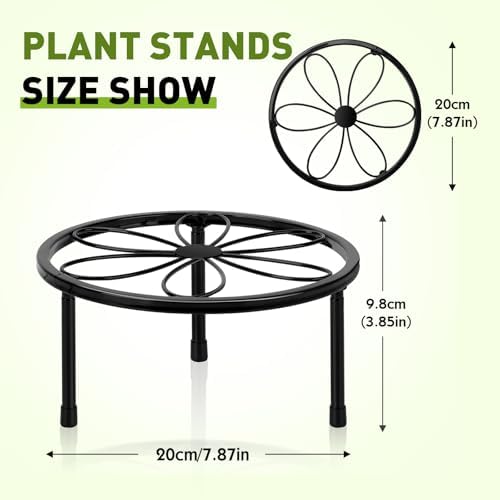 ESRICH 2 Pack Metal Plant Stand Outdoor, Plant Stands for Indoor