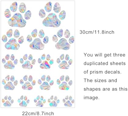 DogPaw Prism Window Collision Clings for Bird Strikes, 54 Pieces