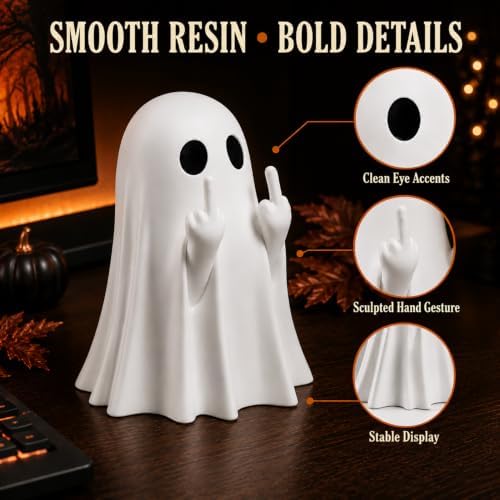 Halloween Ghost Figurine, Funny Halloween Decorations Indoor, Coffee Table Centerpieces Shelf Mantel Display,Farmhouse Tiered Tray Decor, Spooky Home Decorations
