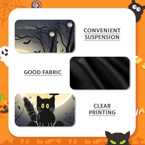 Halloween Cat Ghost Door Cover