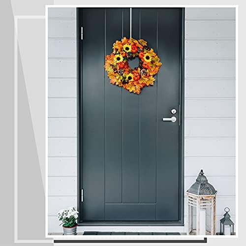 Hotop 6 Pcs 15" Over The Door Hooks Wreath Hanger for Front Door,Silver