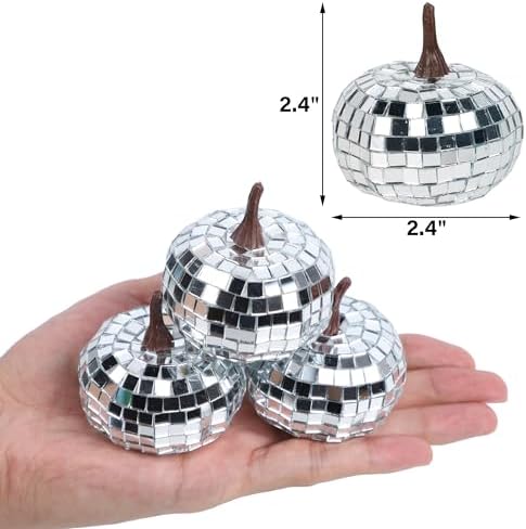winemana 12 Pack Halloween Disco Pumpkin Halloween Table Centerpieces Decor