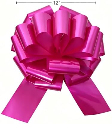 Big Gift Bow, 12 inch Pink Bow for Gift Birthday Holiday Party Decor 1Pack
