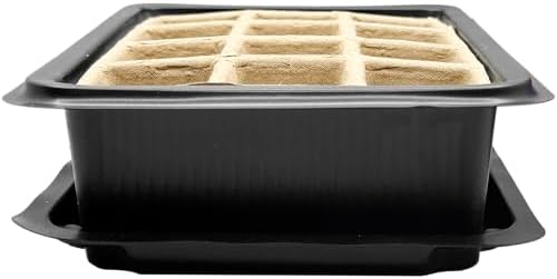 Seed Starter Trays, 12-Cell Kit with Humidity Dome, Reusable Seedling Germinating Plant Trays, 8 x 6 inches (3)