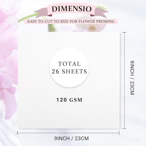 26 Sheets 9 x 9 inch Blotting Paper for Flower Press
