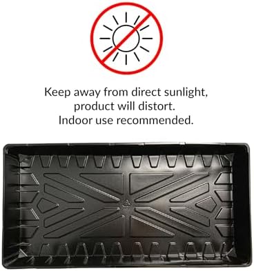 Jiffy Plant Germination Tray - Watertight, Lightweight - 10.75 x 21 in, 2 in Tall - 10-Pack - Plastic