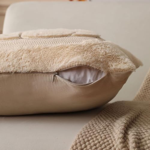 Allorry Fall Pillow Covers 20x20 2 Pack Beige Pumpkin Home Decor PT010A20