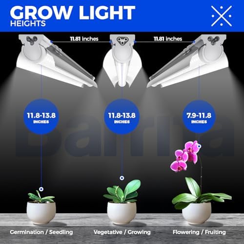 Barrina T8 Grow Light for Indoor Plant, Full Spectrum, 4FT 5000K, 4 Packs