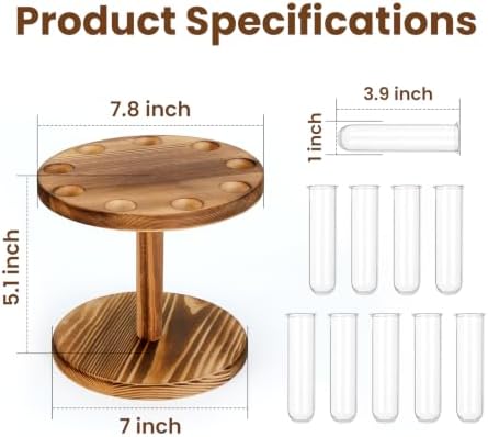 Plant Propagation Station, 9 Propagation Tubes with Wooden Stand