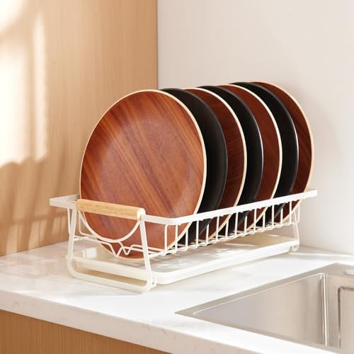 Yangbaga Acacia Wood Serving Tray: Round Decorative Tray for Home Decor