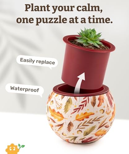 PieceRelax Unique 3D Puzzle Planter - 80 Plastic Pieces [K1108]