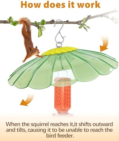 13.5-Inch Hummingbird Feeder Shade Dome Cover,Bird Feeder Rain Cover & Squirrel Shield, Weather Guard with Hanging Bird Feeders ,Squirrel Proof for Shepherd's Hook Outdoors(Clear Light Green)2 Pack