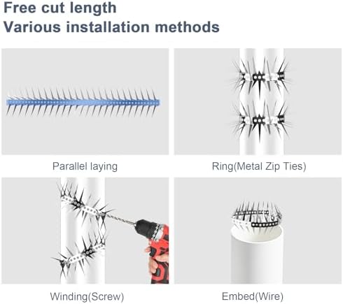 Bird Spikes 13 FT Anti Climb Spikes Stainless Steel Bird Squirrel Deterrent