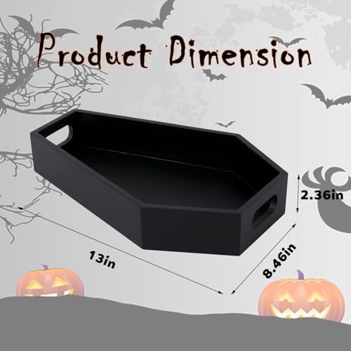 Coffin Serving Tray Decorative Wooden Serving Tray-Black Gothic Home Decor