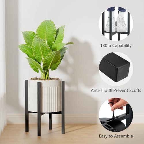 Linpla 2-Pack Adjustable Metal Plant Stands Indoor and Outdoor