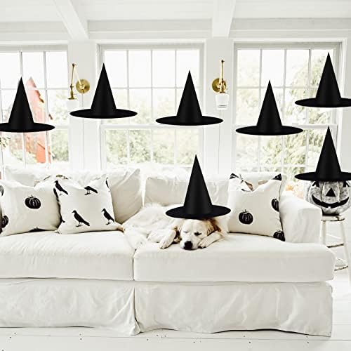 12 Pcs Halloween Decorations 15" Floating Witch Hats Wiches Hanging Decor