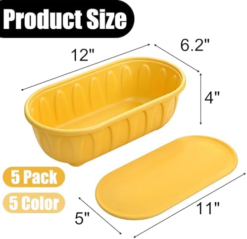 5 Pack Oval Planters for Indoor Plants, Plastic Succulent Planters
