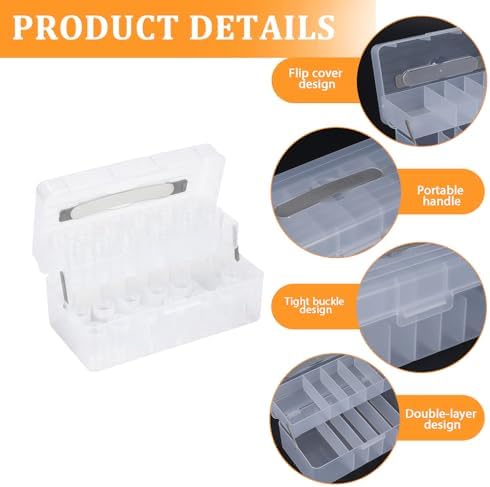 32 Slots Seed Storage Box Organizer with Label Sticker and 2 Tweezers,Portable Garden Seed Saving kit, Packet Organizer for Plant, Flower,Vegetable Seeds