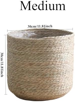 11.8 inch Handmade Seagrass Woven Planter Basket (Medium)