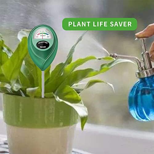 Censinda Soil Moisture Meter, Soil Moisture Monitor for House Plants, Soil Hygrometer Moisture Sensor for Indoor & Outdoor, Garden, Farm, Lawn Plant Care, No Battery Needed(Green)