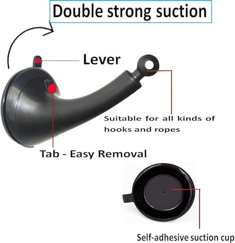 2 Pack Window Mount Hook, Window Bird Feeder Hanger Hook, Hummingbird Feeder Hanger, Strong self-Adhesive Suction Cups Bird Feeder Bracket for Bird Feeders, Wind Chimes & Plants
