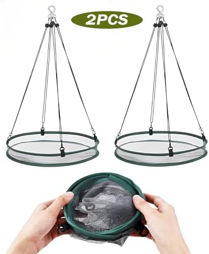 2Pcs Universal Wild Bird Seed Catcher Tray, 16 Inch Adjustable Hanging Hoop Platform, for Hummingbird Feeders & Bee Feeders, Outdoor Garden Accessory